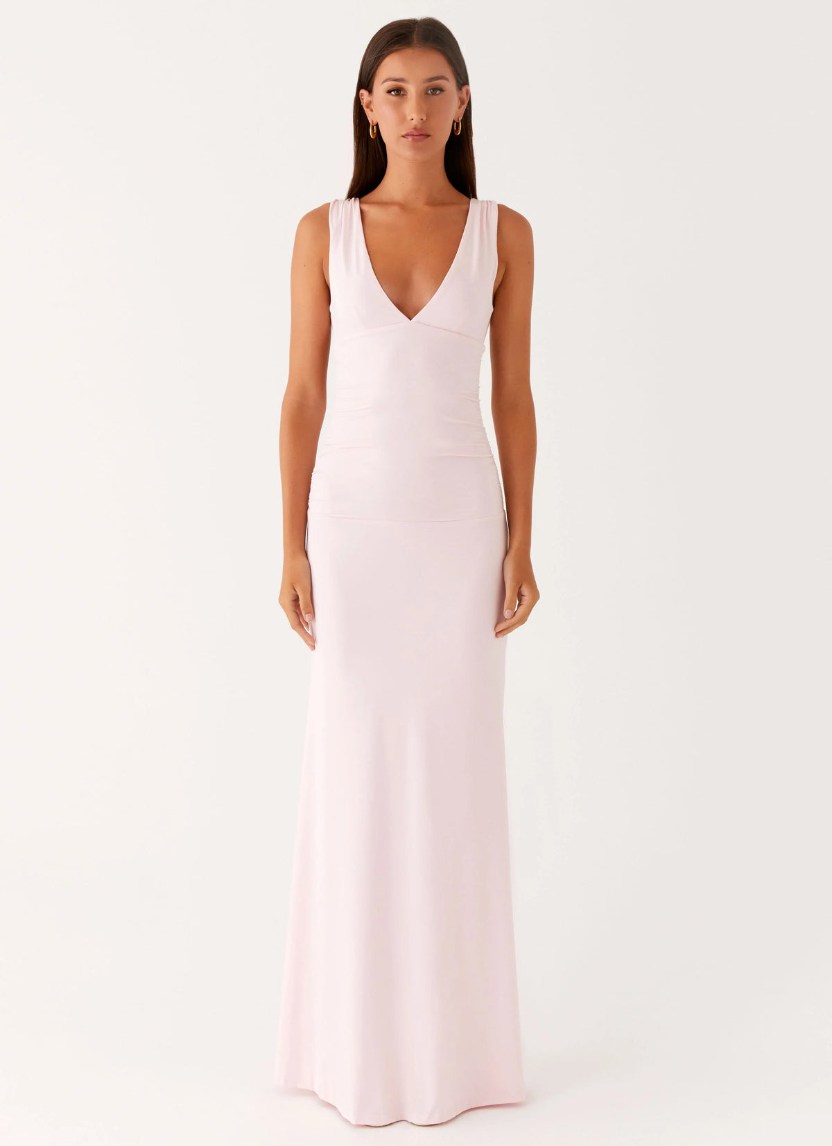 Cherry Sky Maxi Dress - Baby Pink