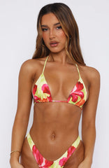 Golden Hour Bikini Top Tropical Bloom