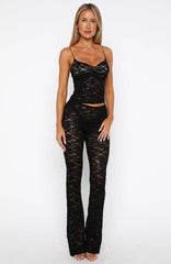 Weekend Escape Lace Pants Black