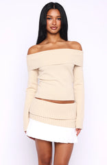 You Did It Again Mini Skirt Beige