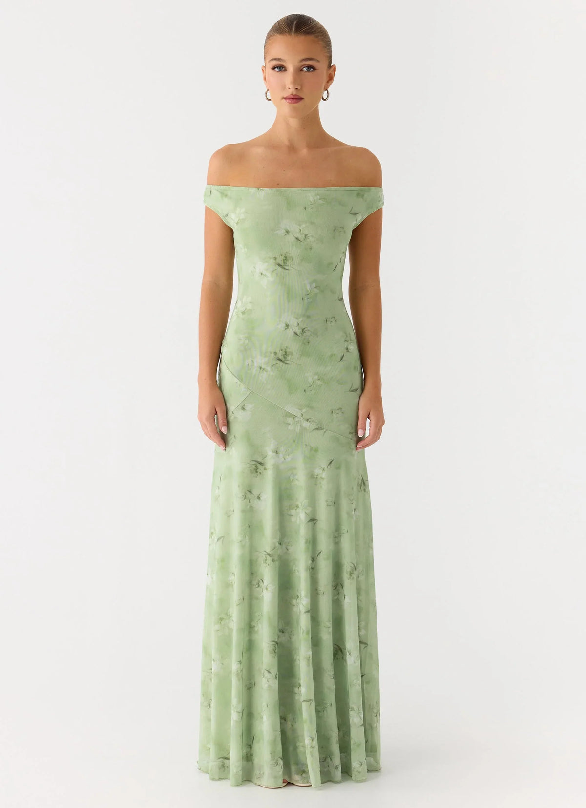 Wasting Time Maxi Dress - Blurred Lime