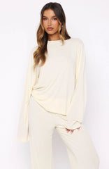 Wish Upon A Star Pyjama Long Sleeve Top Off White