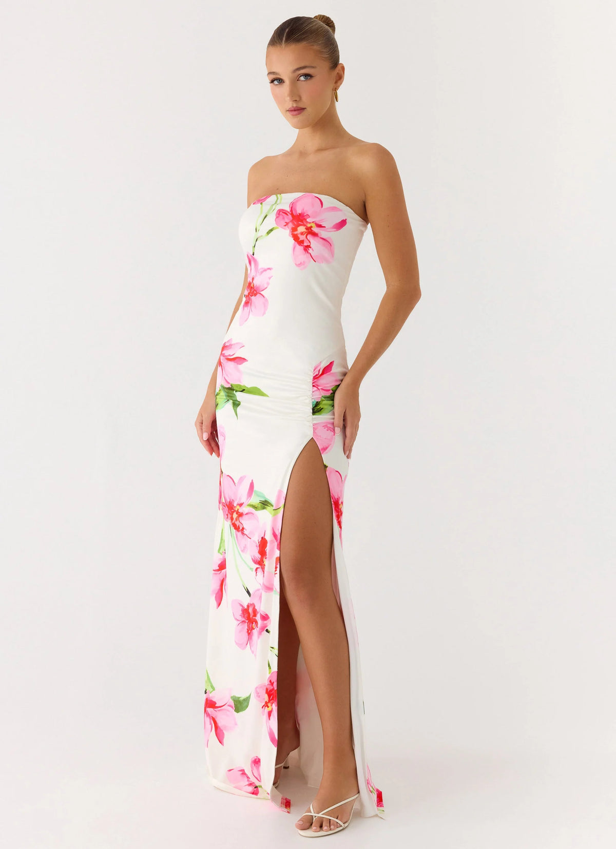 Erivo Strapless Maxi Dress - Ivory Reef