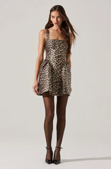 Claudie Leopard Mini Dress