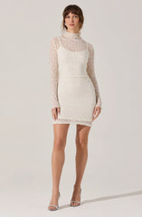 Kourtney Rhinestone Lace Mini Dress