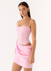 Kalila Corset Mini Dress - Pink
