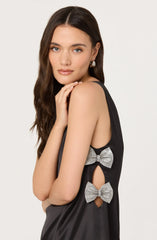 Kinsey Satin Bow Mini Dress
