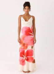 Samya Cowl Maxi Dress - Porcelain Rose