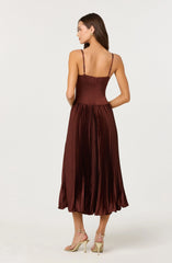 Elyssa Satin Midi Dress