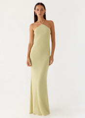 Anouk Halter Maxi Dress - Sage